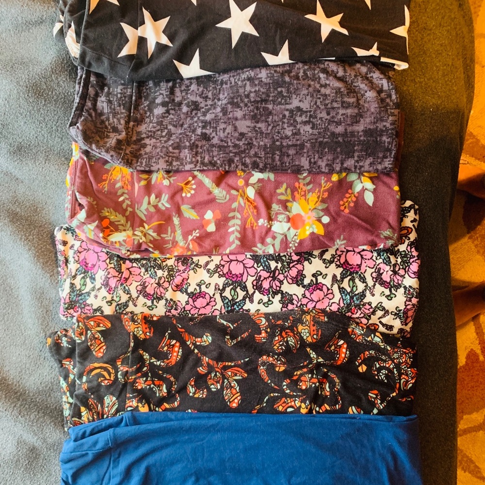 6 pairs of OS Lularoe legging good condition